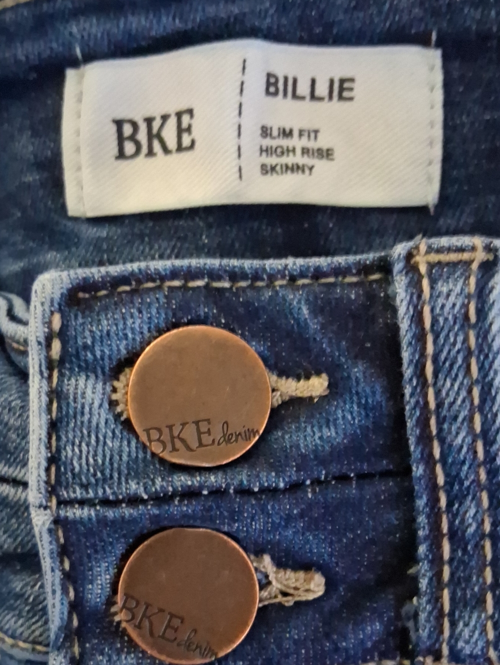 BKE Billie Distressed Slim Fit, High Rise, Skinny Jeans, Size 27 - Picture 7 of 10